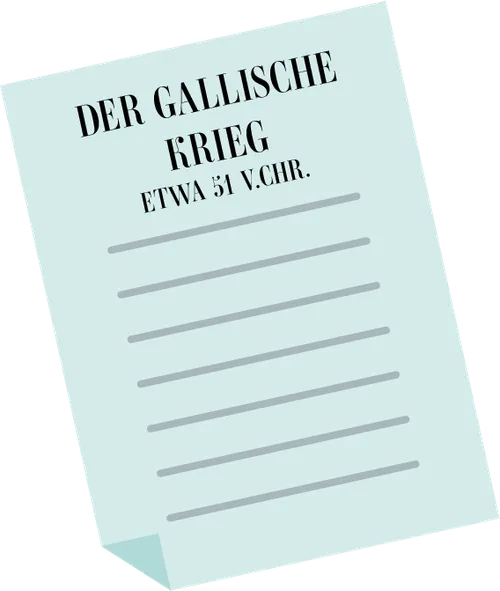 Grafik einer einzelnen Handschrift von "Der gallische Krieg"